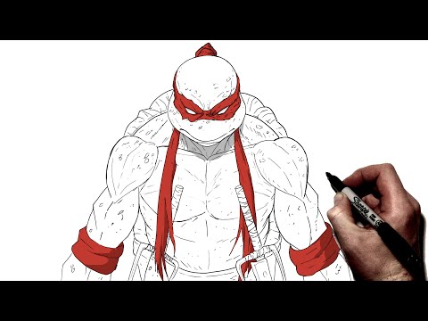 How To Draw Raphael | Step By Step | TMNT