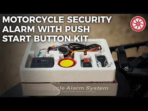 Motorcycle Security Alarm With Push Start Button Kit