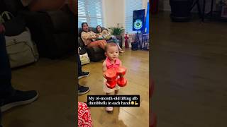 Future strongest babies in the making 😂💪#BabyStrength#StrongBabies#KidsBeingKids#ParentingHumor