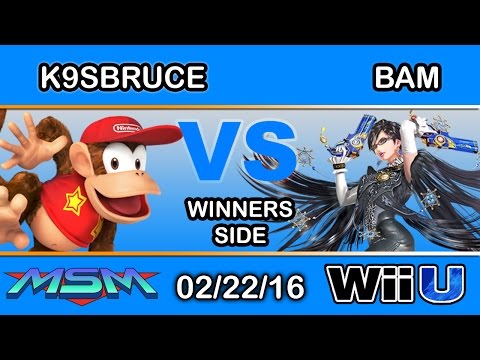 MSM 38 - K9sBruce (Diddy Kong) Vs. 2GG | BAM (Bayonetta) Winners Side - Smash Wii U
