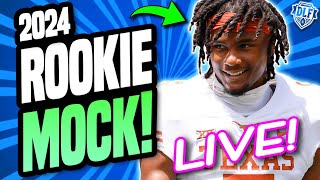 LIVE 2024 Superflex AND 1QB Rookie Mock Drafts | Dynasty Fantasy Football 2024