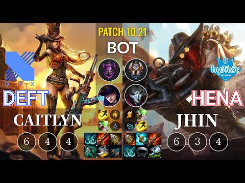 DRX Deft Caitlyn vs hyF Hena Jhin Bot - KR Patch 10.21