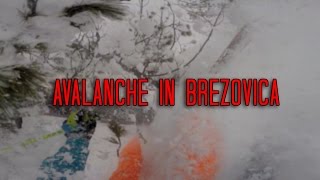 preview picture of video 'Avalanche in Brezovica (Orteku ne Brezovice - 03.14.2015)'