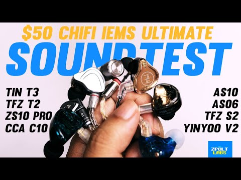 $50 IEM SOUND TEST - Tin T3, TFZ T2, ZS10 Pro, AS10, AS06, S2, V2, C10