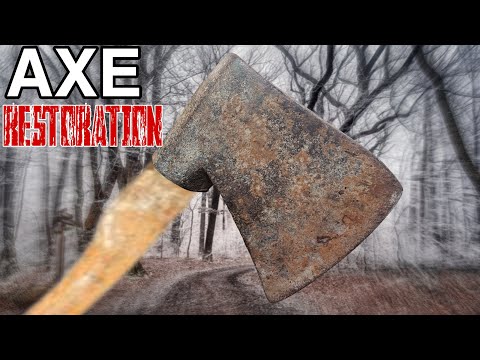 Rusty Axe Restoration - With Awesome VIKING engravings