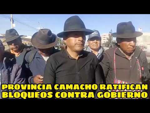 PROVINCIA CAMACHO RATIFICAN BLOQUEOS EN LA RUTA LA PAZ HACIA COPACABANA..