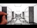 How to Draw 1-Point Perspective for Beginners: A Hallway