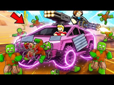 ROBLOX CHOP AND FROSTY FIGHT ZOMBIES WITH TECH CARS