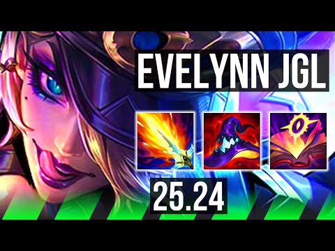 EVELYNN vs SYLAS (JGL) | Conqueror, 5k gold comeback | KR Master | 25.24