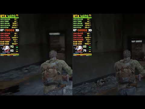 Ryzen 7 7800X3D vs Ryzen 7 5800X3D | RTX 4070 Ti | The Last Of Us