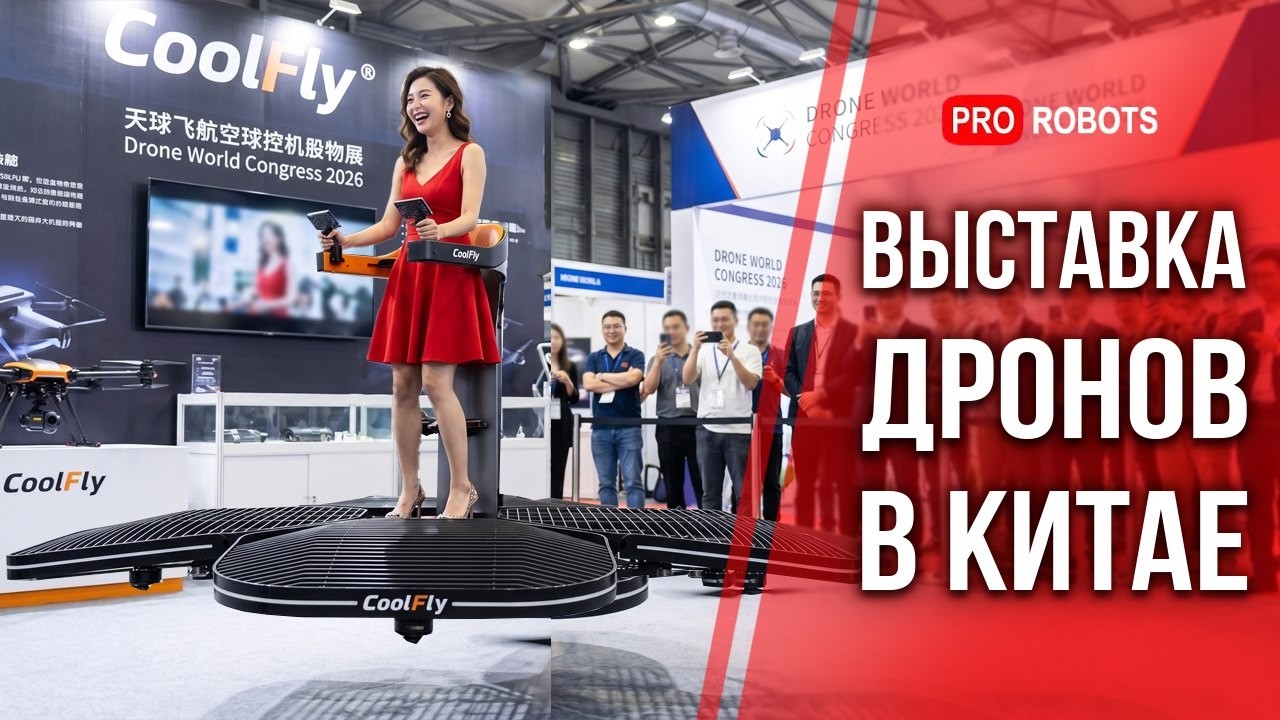 Главная Выставка Дронов в Китае 2026 | Запуск летающих такси, Дроны-Альпинисты,