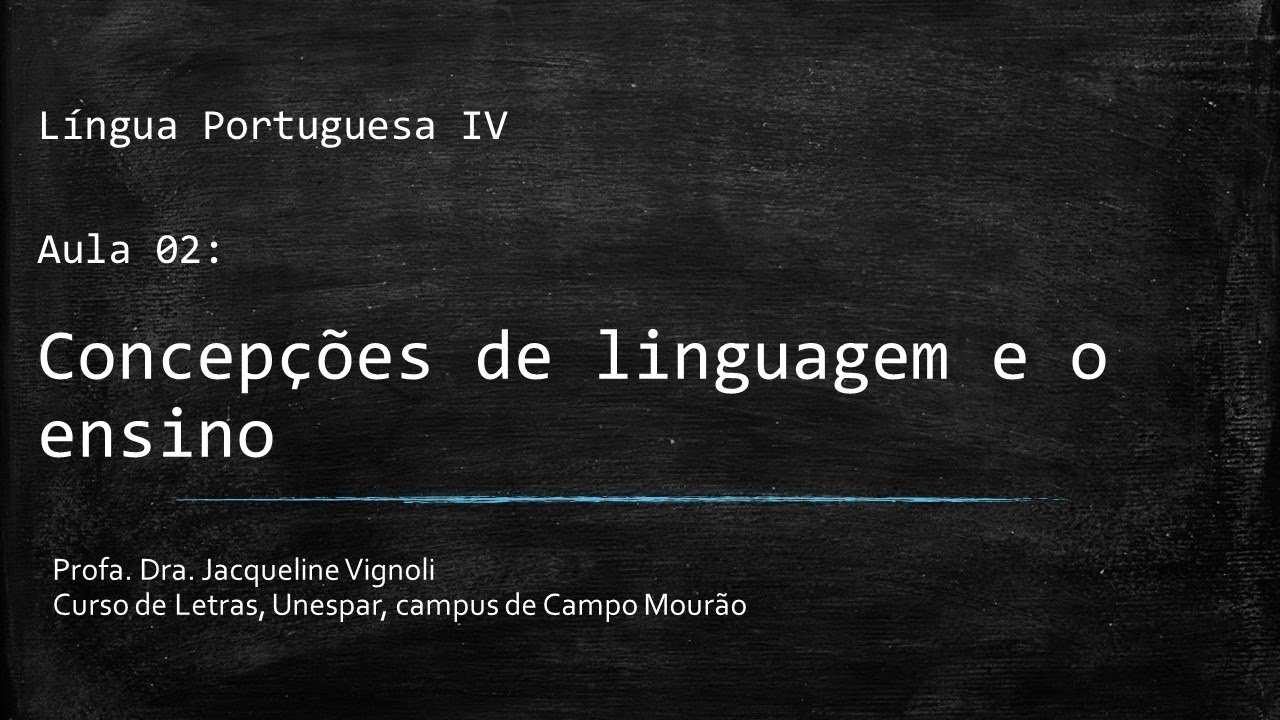 Concepções de linguagem e ensino