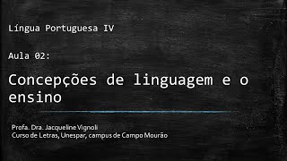 Concepções de linguagem e ensino