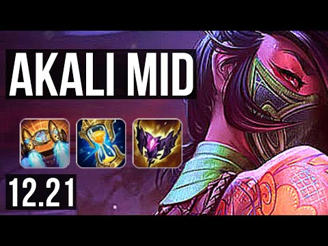 AKALI vs SYNDRA (MID) | 6 solo kills, Legendary, 500+ games, 15/3/5 | KR Master | 12.21