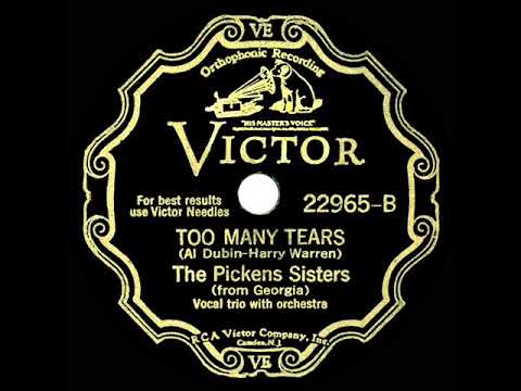1932 Pickens Sisters - Too Many Tears