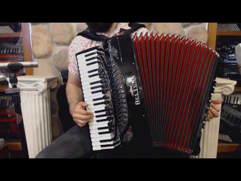 BELTPREIVBALKBK - Black Beltuna Prestige IV Balkan Star Piano Accordion LMMH 41 120 $9999