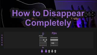How to Disappear Completely - Radiohead | Guitar Lesson/Tutorial with Chords/Tabs and Lyrics