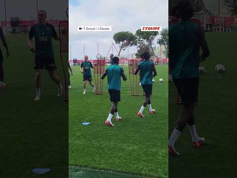 🔥 Après une fin de mercato dingue, Lamine Camara était bien à l'entraînement avec Monaco #monaco
