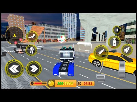 Dragon Robot Police Car Games - Android Gameplay #3