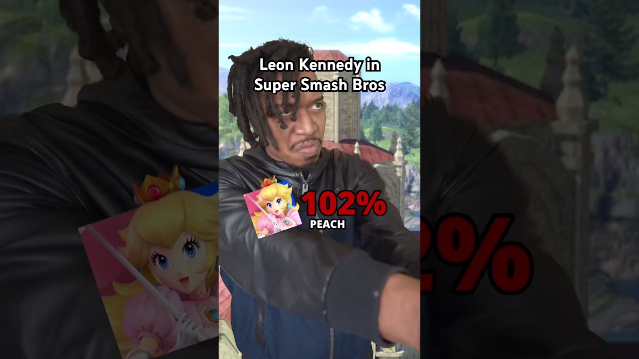 Leon in Super Smash Bros #residentevilrequiem #re9