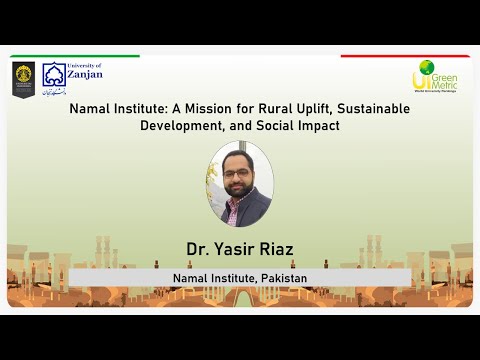 Dr. Yasir Riaz, Representative of Director, Namal Institute, Pakistan