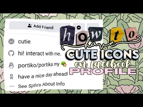 how to have cute icons on facebook profile || RPW tutorials