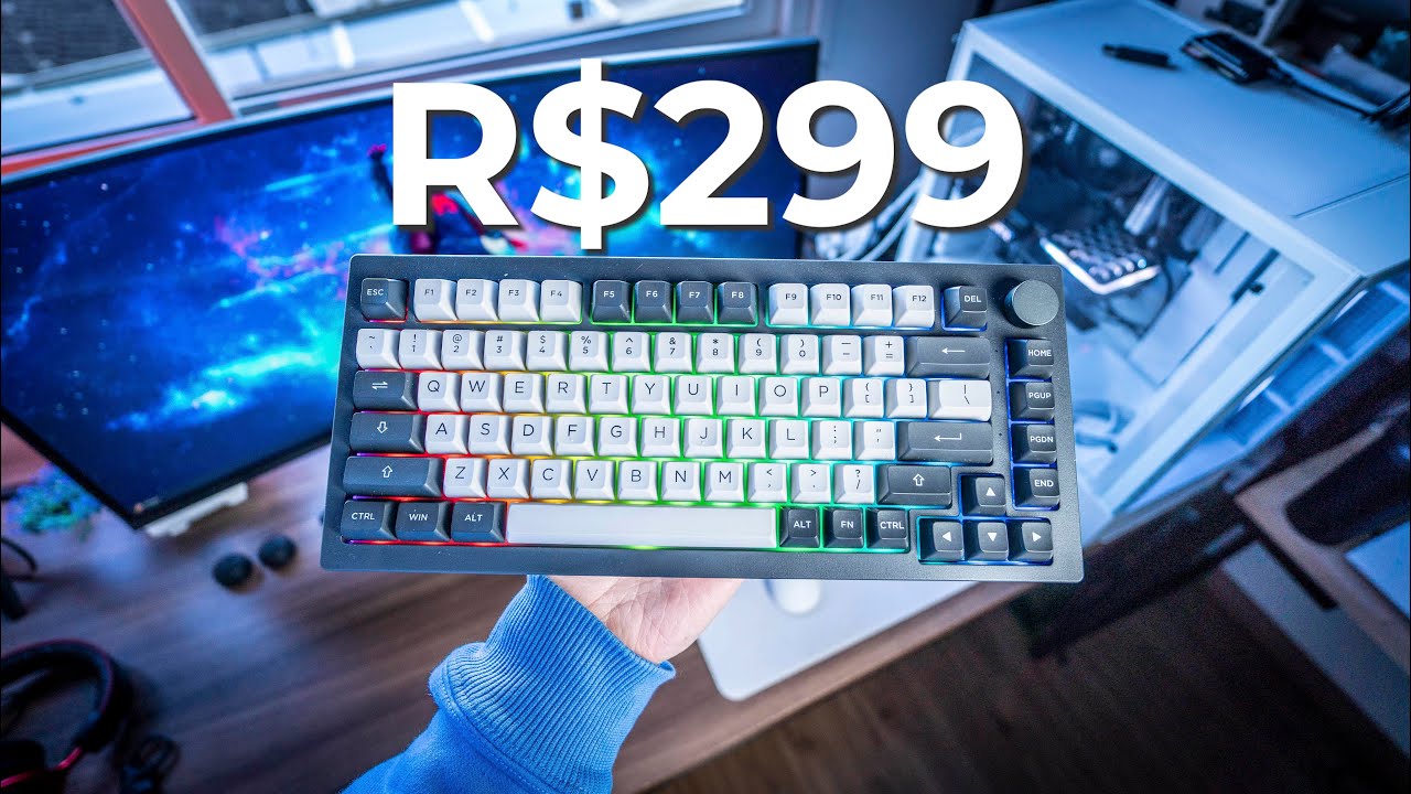 esse é o Melhor Teclado Mecânico sem fio até R$300 !!! Akko 5075B Plus