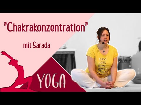 Yogastunde "Chakrakonzentration" mit Sarada - Yoga Vidya Mittelstufe Live 9:15 Uhr - 29.10.2020