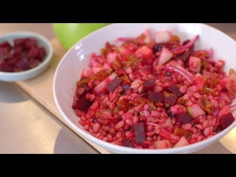 Video - Fácil receta de ensalada de cebada y remolacha