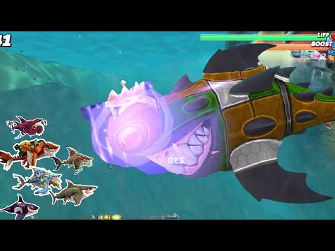 GIANT HEAD HAMMER SHARK M0D MAX LEVEL | Unlocks All 35 Sharks