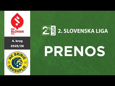 Slovan - Brinje Grosuplje | 4. krog 2. SNL 2025/26 | Stream