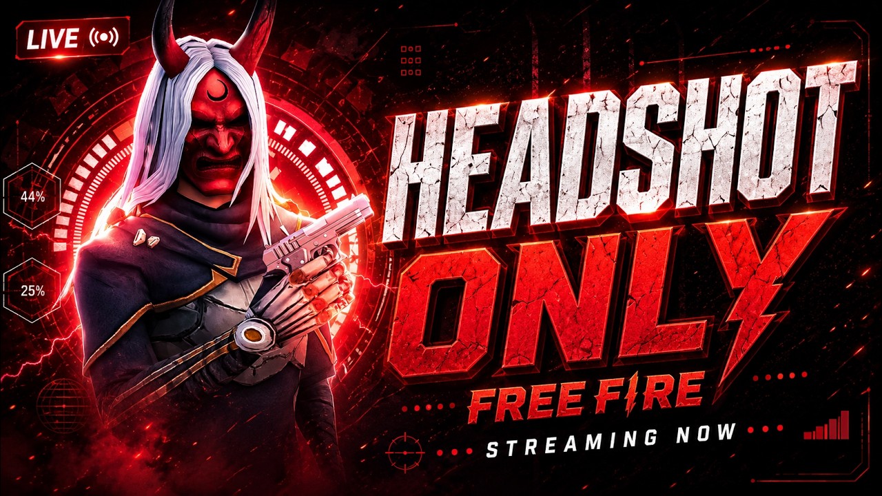 DAY 21 | 🔴LIVE FREE FIRE - HEADSHOT TRY KARTE HAI 2016