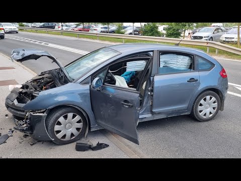 Gasilci Laško - Prometna nesreča pri bencinski črpalki INA