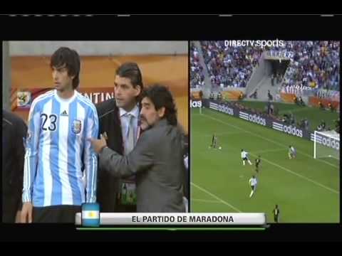 Cara de Maradona. Argentina 0 vs Alemania 4 sudafrica 2010