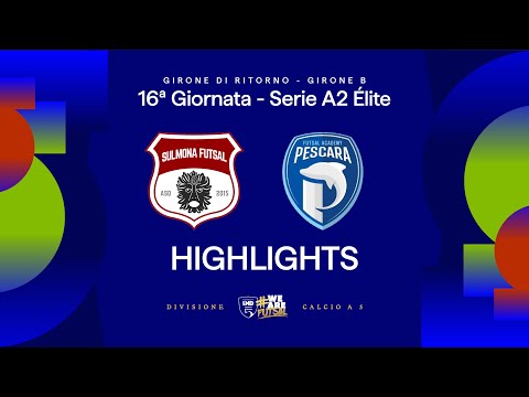 Sulmona Futsal-Academy Pescara 3-2 | Gol e HL | 16ª giornata | Serie A2 Élite 2025/26 - B
