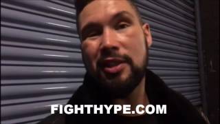 TONY BELLEW IMMEDIATE REACTION TO ANTHONY JOSHUA'S KO OF MOLINA AND KLITSCHKO FIGHT ANNOUNCEMENT