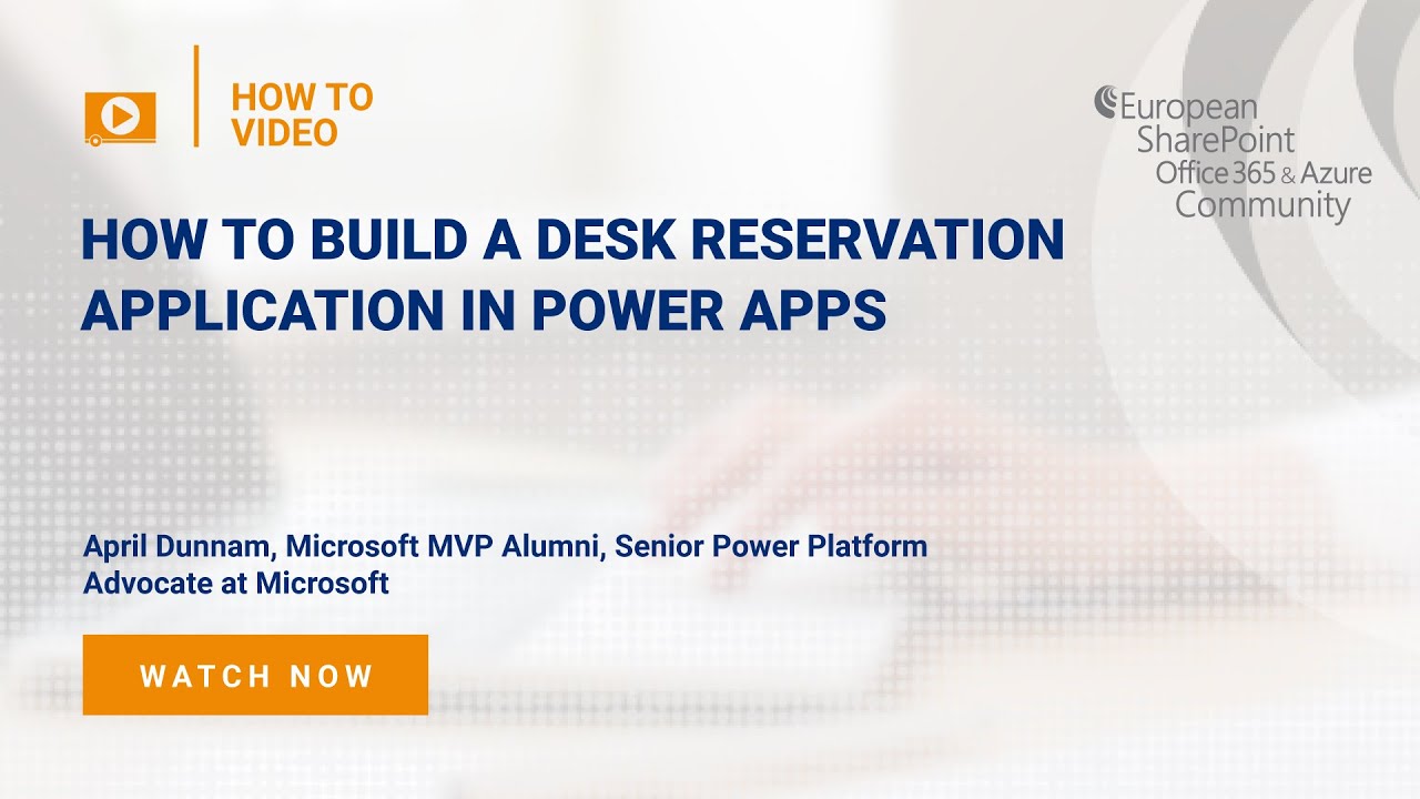 How To build a Desk Reservation Application in Power Apps