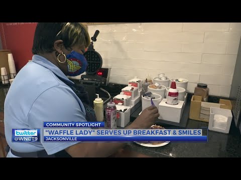 Jacksonville woman makes it to local fame with a waffle iron and a smile