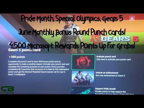 Pride Month, Special Olympics, Gears 5 & Bonus Round Microsoft Rewards Punch Cards - 4,500 Points!