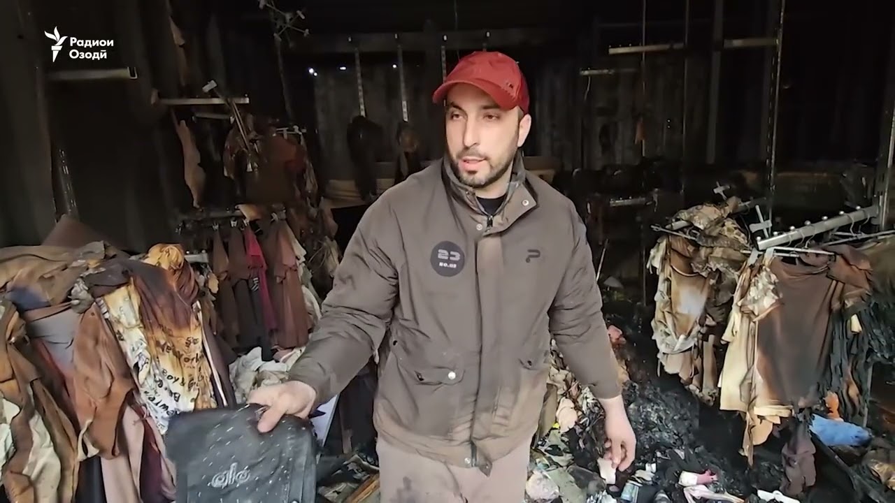 Бозори асосии Ҳисор оташ гирифтааст