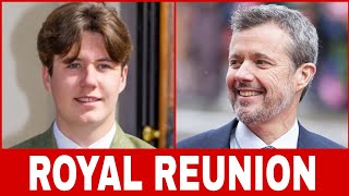 3 MINS AGO! Prince Christian REUNITES with King Frederick and Queen Mary after summer break