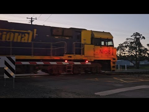 5MP2 PN Empty Conflat Tfr (NR98, NR46), Melbourne to Spencer Jnc, 1957, 10/10/24, Ararat West VIC