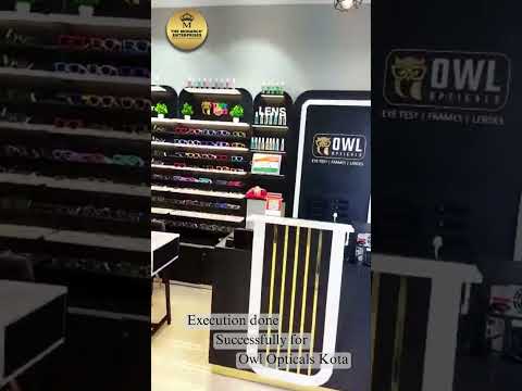 Eyewear Wall Display Unit With Shelves