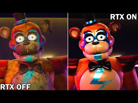 FNAF Security Breach Modded RTX - RTX Graphic Comparison