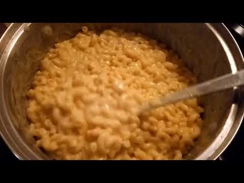Stirring Mac and Cheese