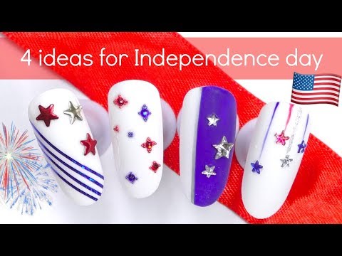 Independence Day ?? Easy Fourth of July Nail Art Tutorials