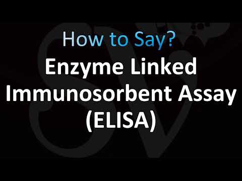 How to Pronounce Enzyme Linked Immunosorbent Assay (ELISA)