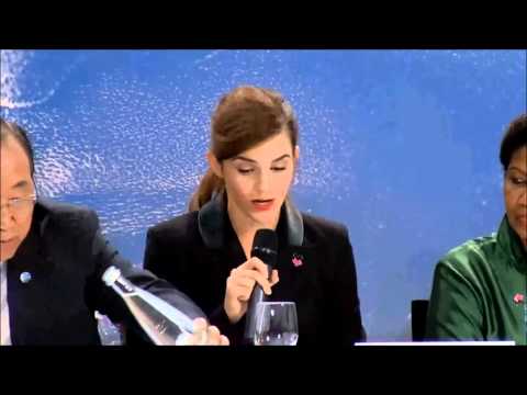 エマ・ワトソン、ダボスで開催された世界経済フォーラムでHeForSheの次のフェーズ「IMPACT 10x10x10x10」を発表 (Emma Watson launches "IMPACT 10x10x10" next phase of the HeForShe at World Economic Forum in Davos)