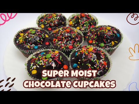 Super Moist Chocolate Cupcakes | Chocolate Butter Cupcake Recipe | Dark Chocolate Cupcakes Recipe
