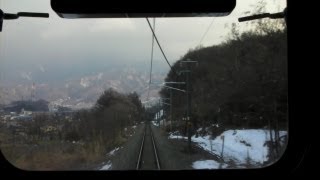 preview picture of video 'JR信越本線・前面展望 牟礼駅から豊野駅(山里から街に移動) Train front view'